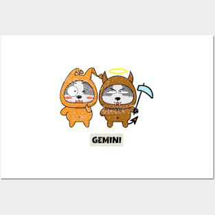 Funny Zodiac Baby Gemini Posters and Art